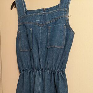 Vtg Denim Jean Dress